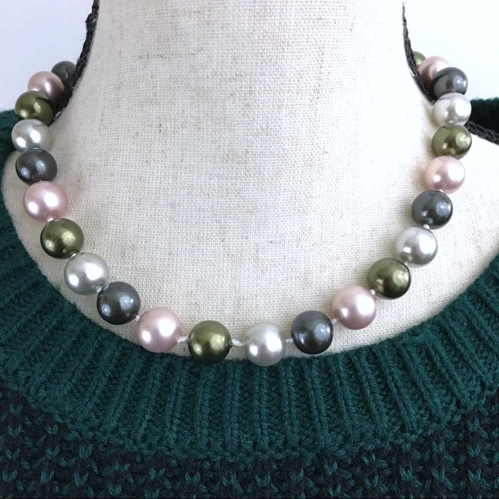 Multicolor Tahitian Pearl Necklace, 18”